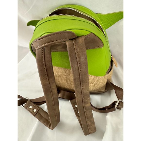 Yoda Star Wars Loungefly Disney Parks MINI BACKPACK Bag Purse Holder BATUU GUC - Picture 2 of 7